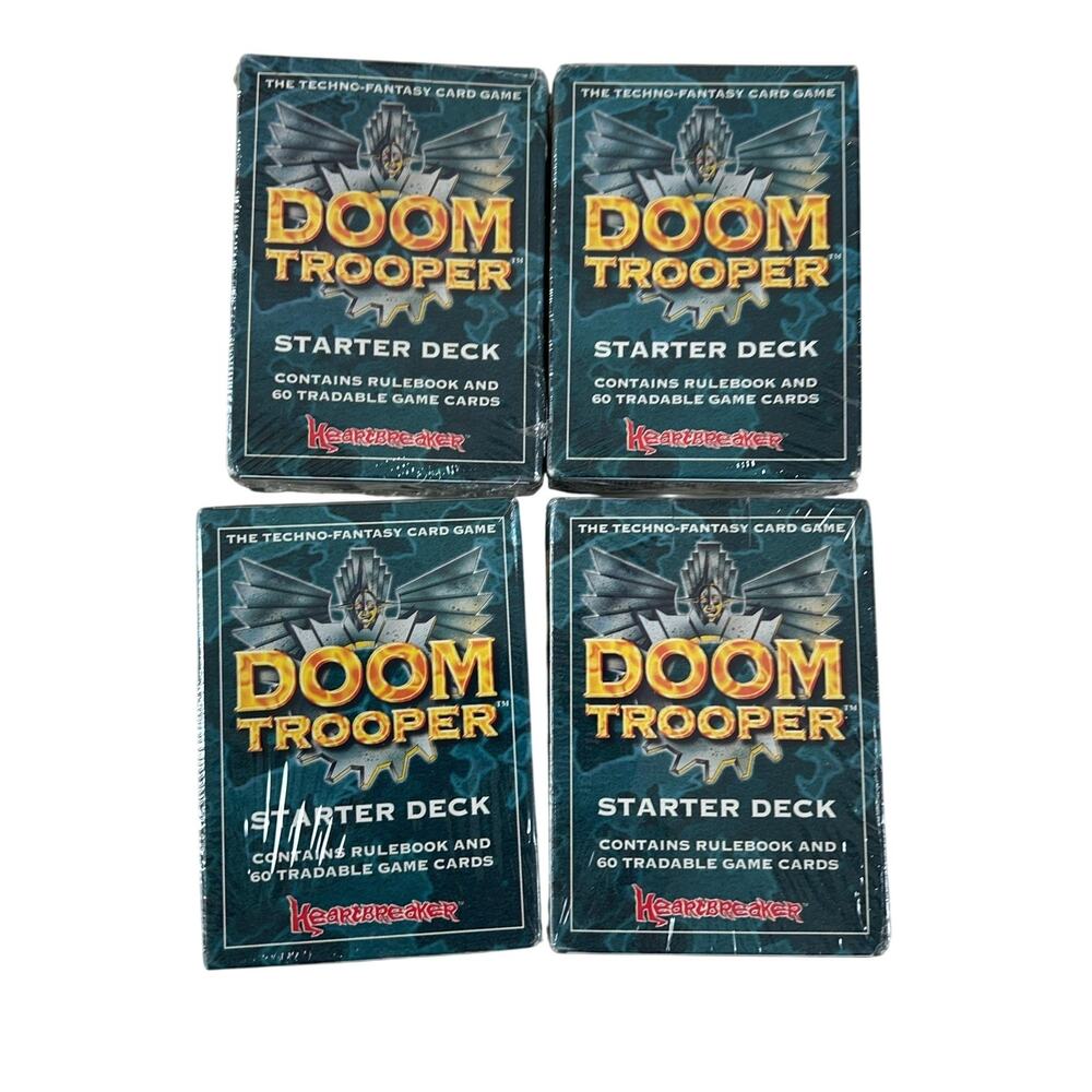 Heartbreaker Doom Trooper Starter Deck Card Deck Germany Teal Lot Of 4